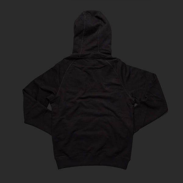 8th TITOS hoodie black/black with star + letters logo