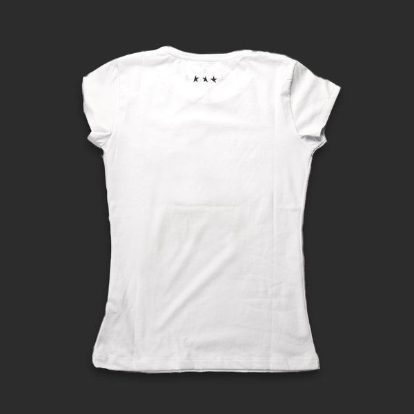 First women's T-shirt white/black TITOS star logo