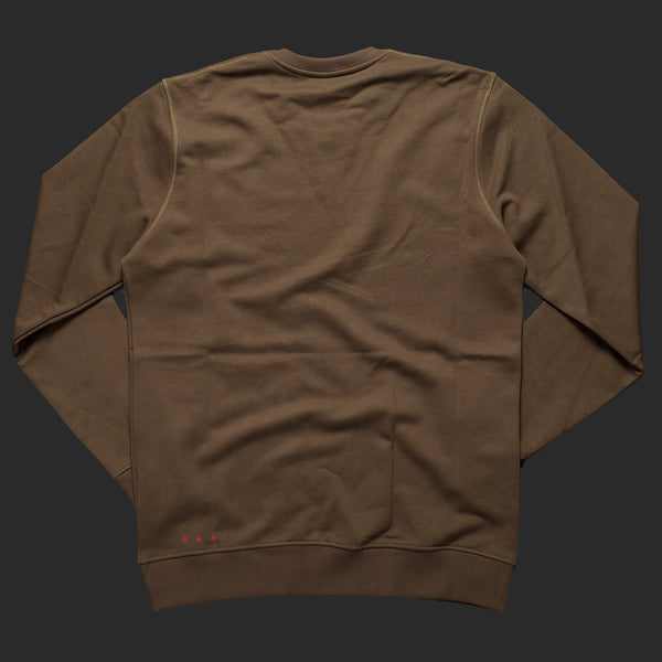 10th TITOS crewneck olive red back
