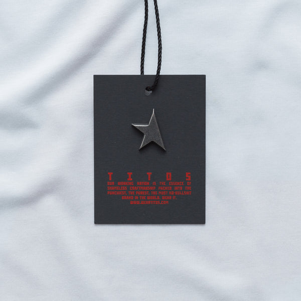 First T-shirt white/red TITOS star logo