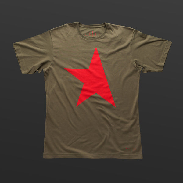 First T-shirt olive/red TITOS star logo