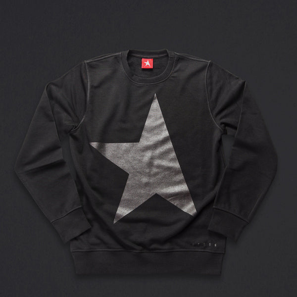 14th women's TITOS crewneck black/black large star logo front