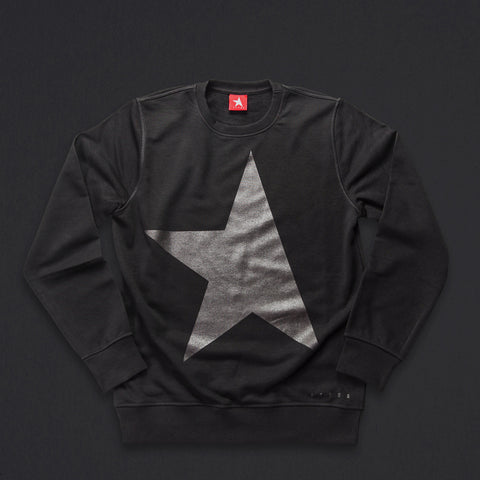 14th women's TITOS crewneck black/black large star logo front