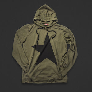 9th TITOS hoodie olive/black with large star logo