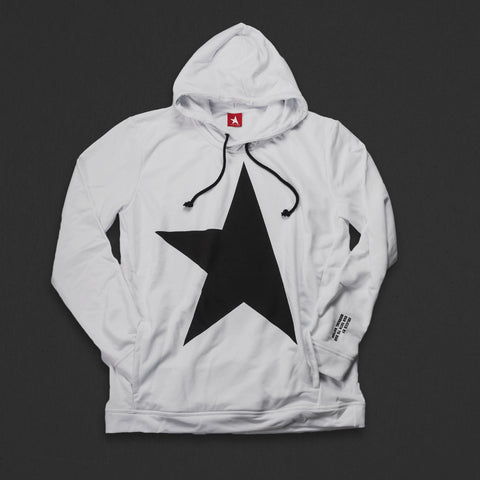 9th TITOS hoodie white/black with large star logo