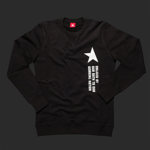 10th Titos crewneck black white