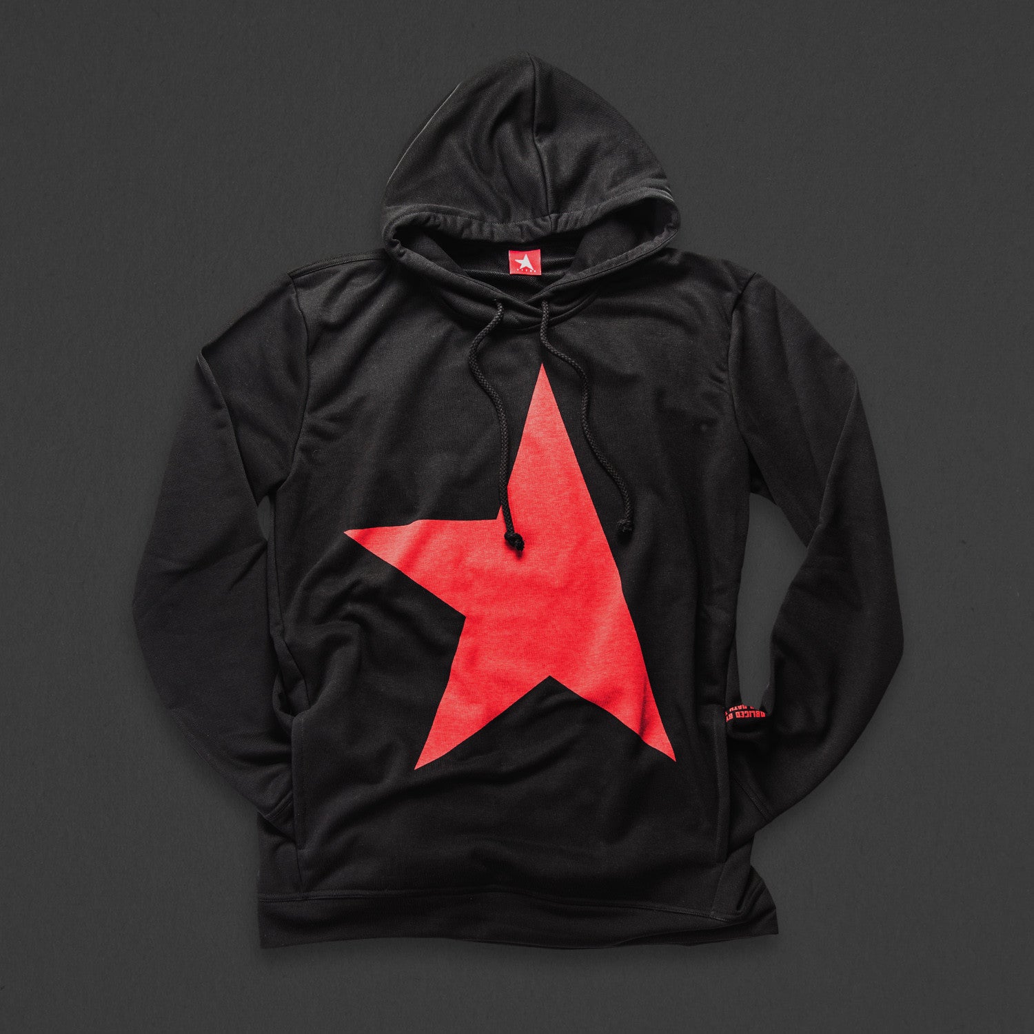 9th TITOS hoodie black/red with large star logo