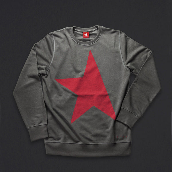 14th women's TITOS crewneck pewter/red large star logo
