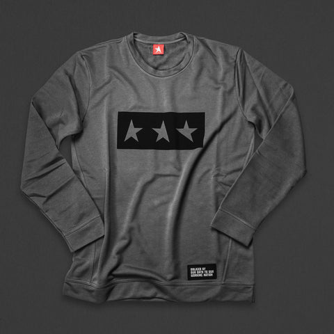 13th long sleeve TITOS T-shirt pewter/black 3 star logo