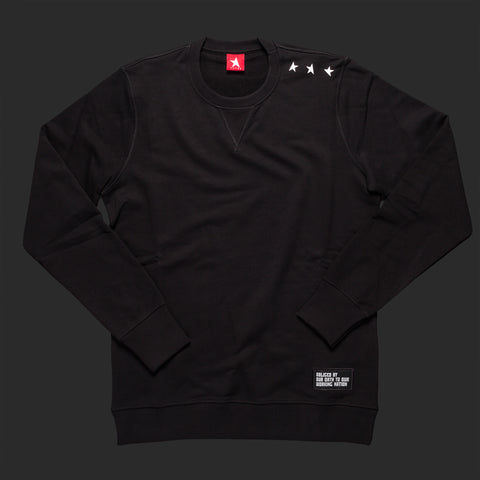 11th TITOS crewneck black/white small 3 star logo