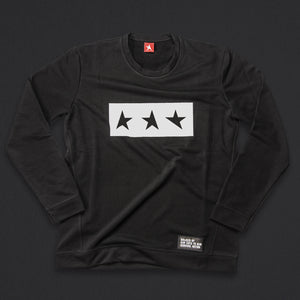 13th long sleeve TITOS T-shirt black/white 3 star logo