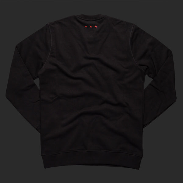 12th TITOS crewneck black/red letter chest logo