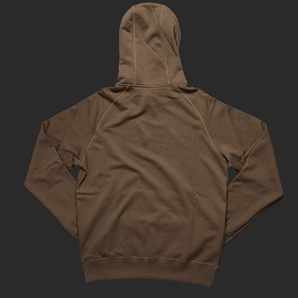 8th TITOS hoodie olive/red with star + letters logo