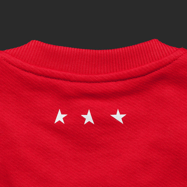 12th TITOS crewneck red/white letter chest logo