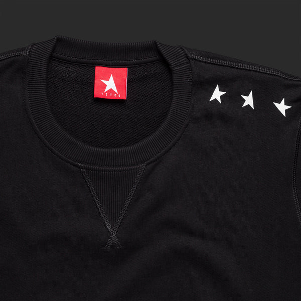 11th TITOS crewneck black/white small 3 star logo