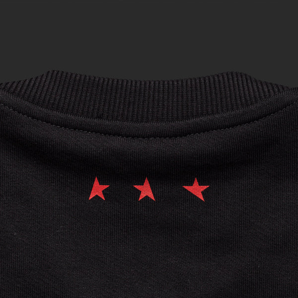 12th TITOS crewneck black/red letter chest logo
