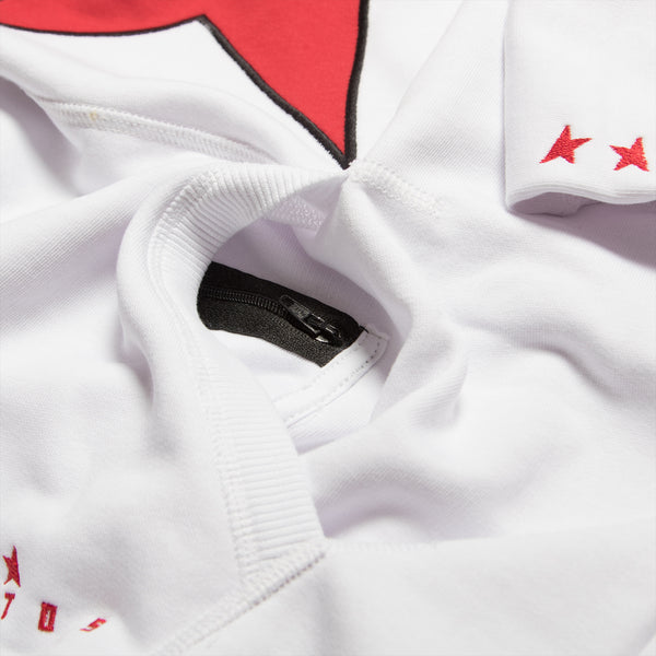 Fifth hoodie white/red TITOS star logo