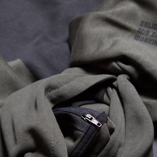 9th TITOS hoodie dark olive/black with large star
