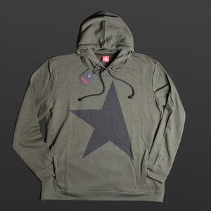 9th TITOS hoodie dark olive/black with large star