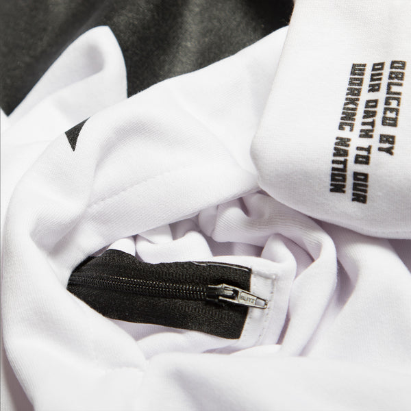 9th TITOS womens hoodie white/shiny black with star