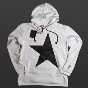 9th TITOS womens hoodie white/shiny black with star