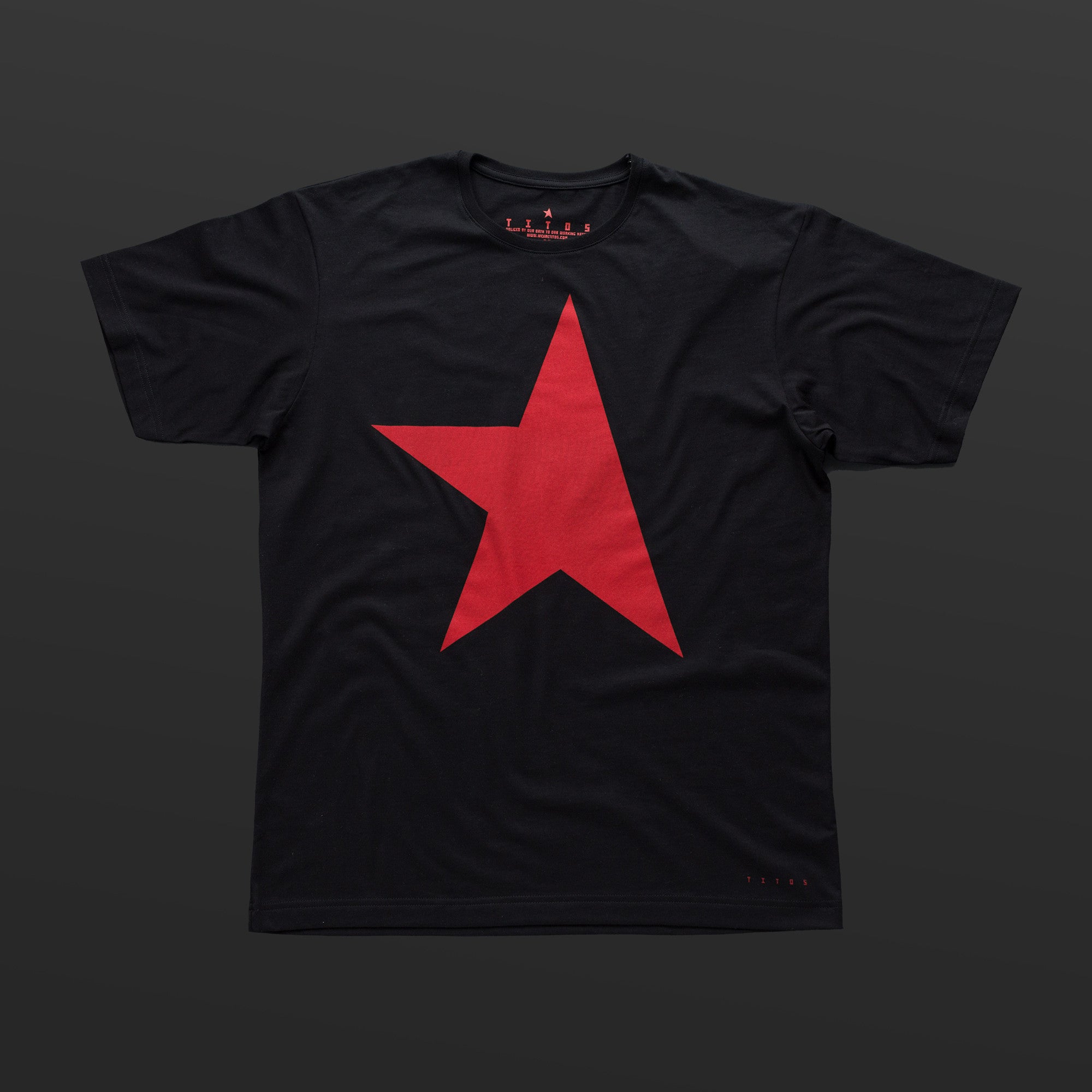 First T-shirt black/red TITOS star logo