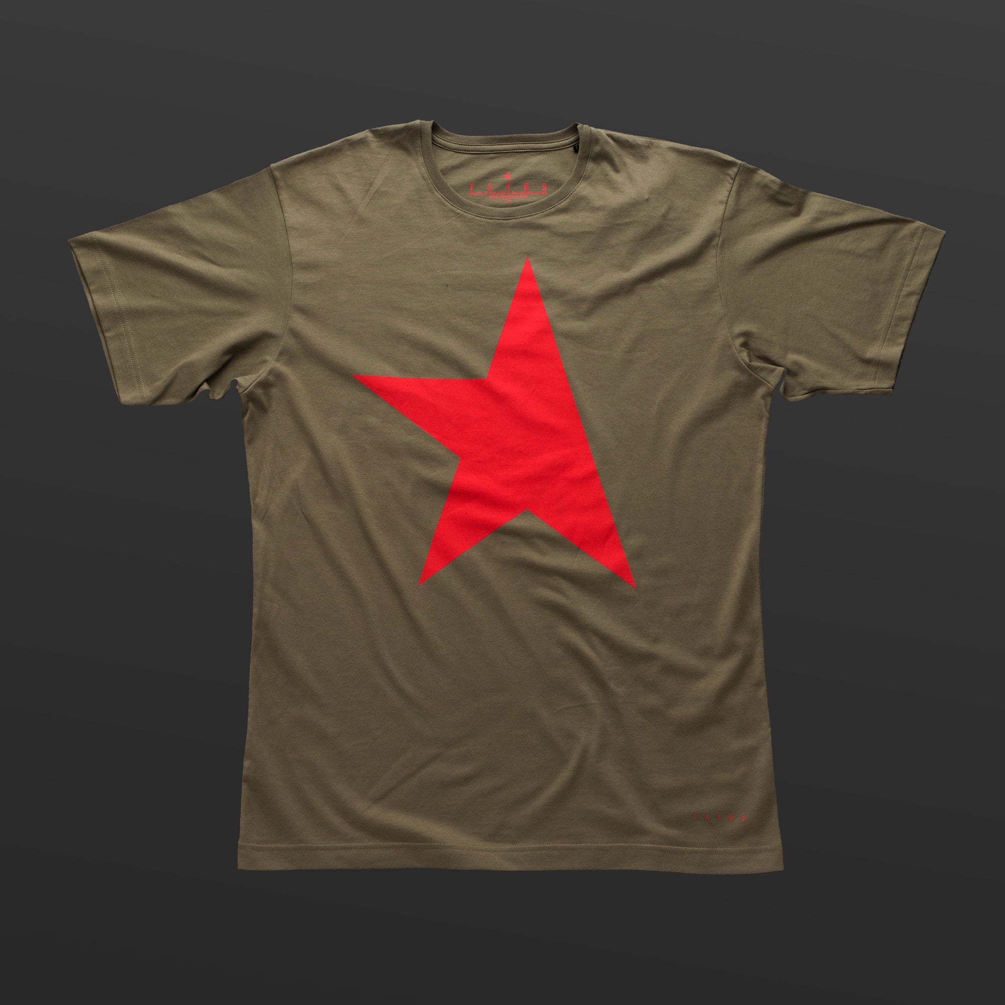 First T-shirt olive/red TITOS star logo