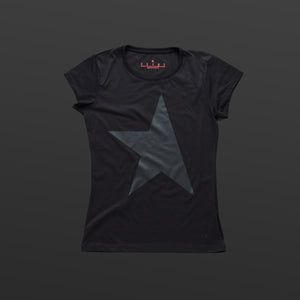 First women's T-shirt black/black TITOS star logo