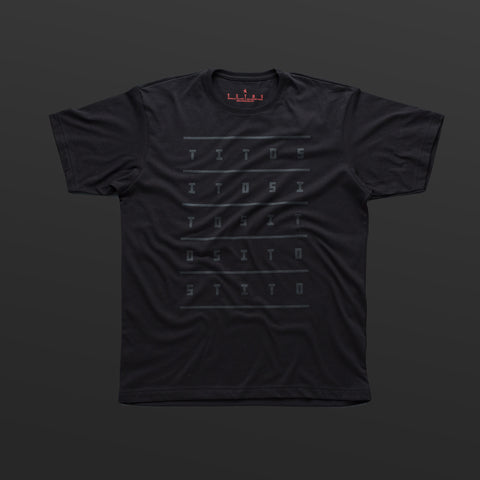 Second T-shirt black/black TITOS 5X5 letters