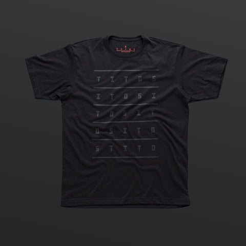 Second T-shirt black/black TITOS 5X5 letters