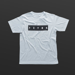 Third T-shirt white/black TITOS block logo