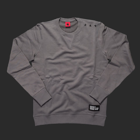 11th TITOS crewneck pwtr/blk small 3 star logo