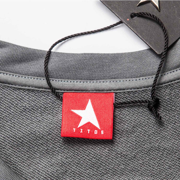 13th long sleeve TITOS T-shirt pewter/black 3 star logo