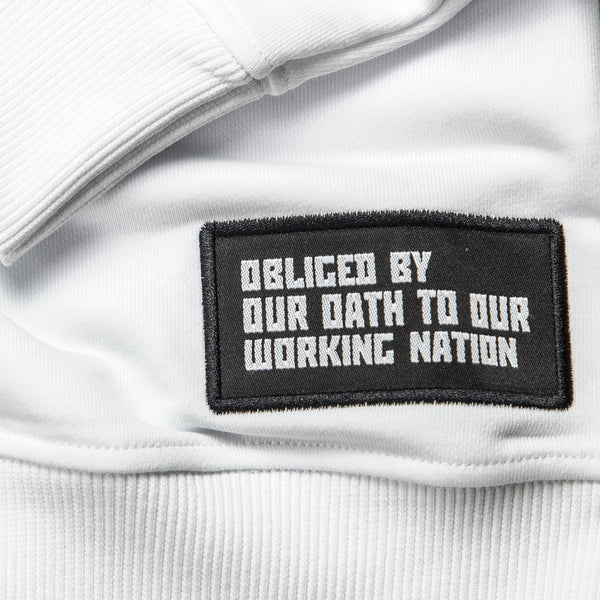 15th wmn's TITOS crewneck white/black small 3 star logo