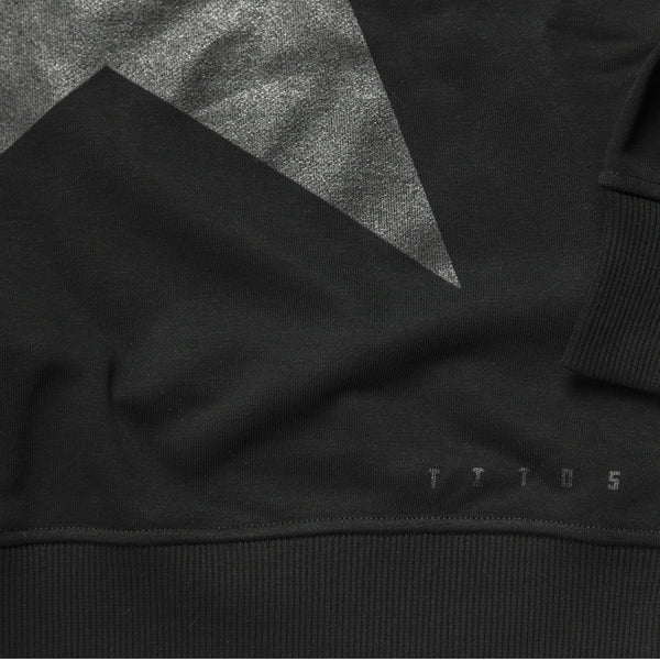 14th women's TITOS crewneck black/black large star logo