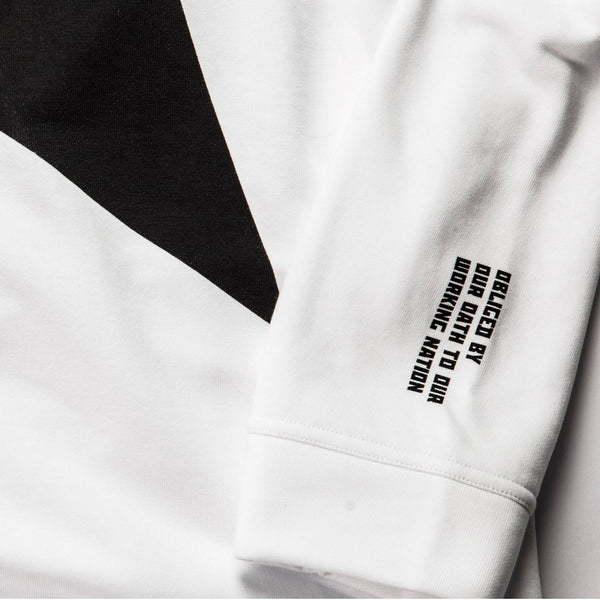 9th TITOS hoodie white/black with large star logo