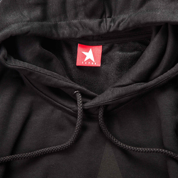 9th TITOS hoodie black/black with large star logo