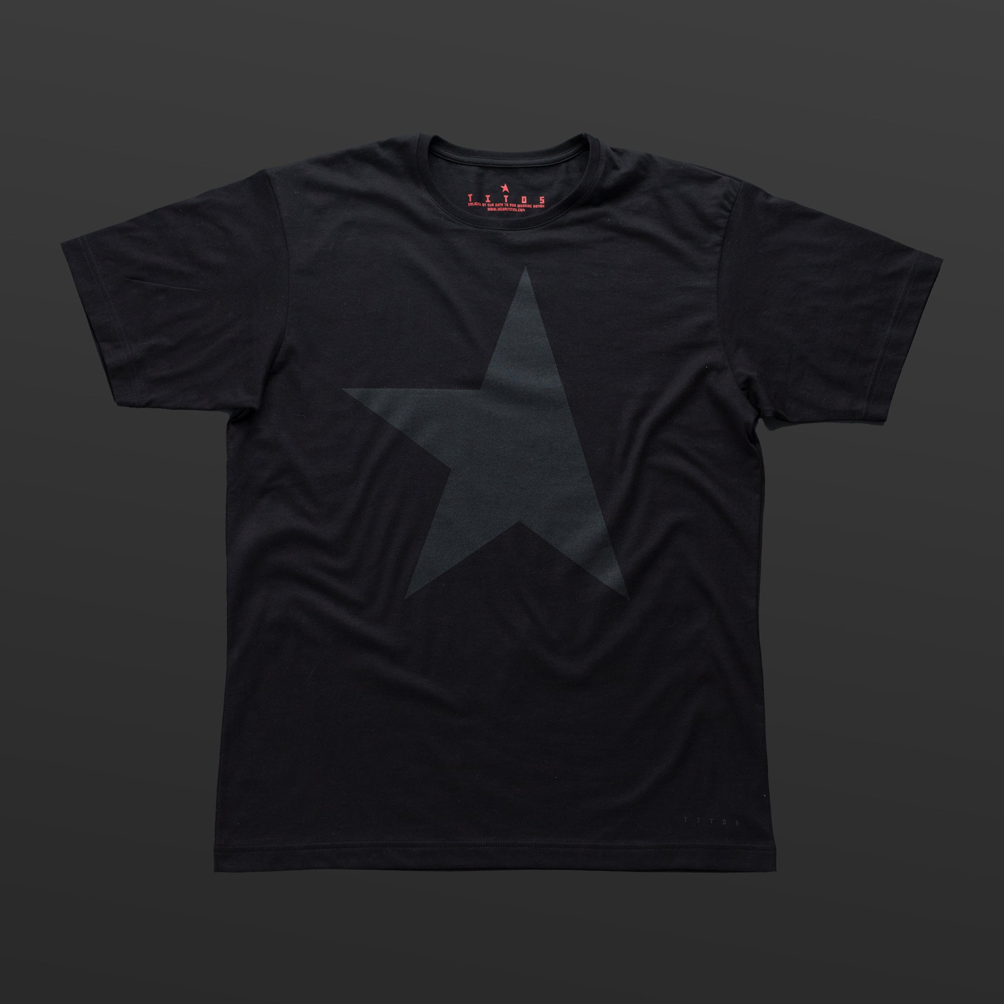 First T-shirt blk/blk TITOS star logo