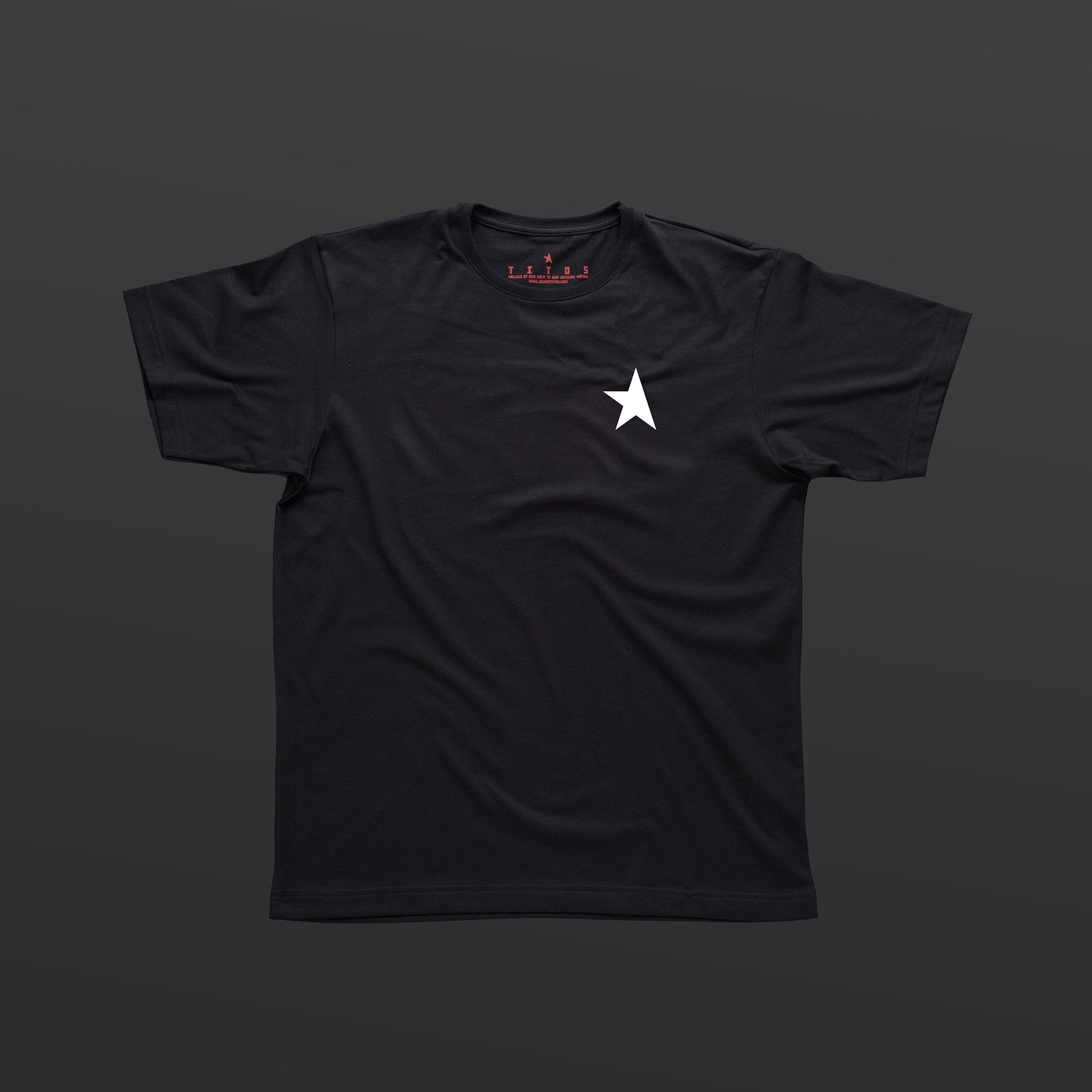 TITOS 17th t-shirt black/white small star logo