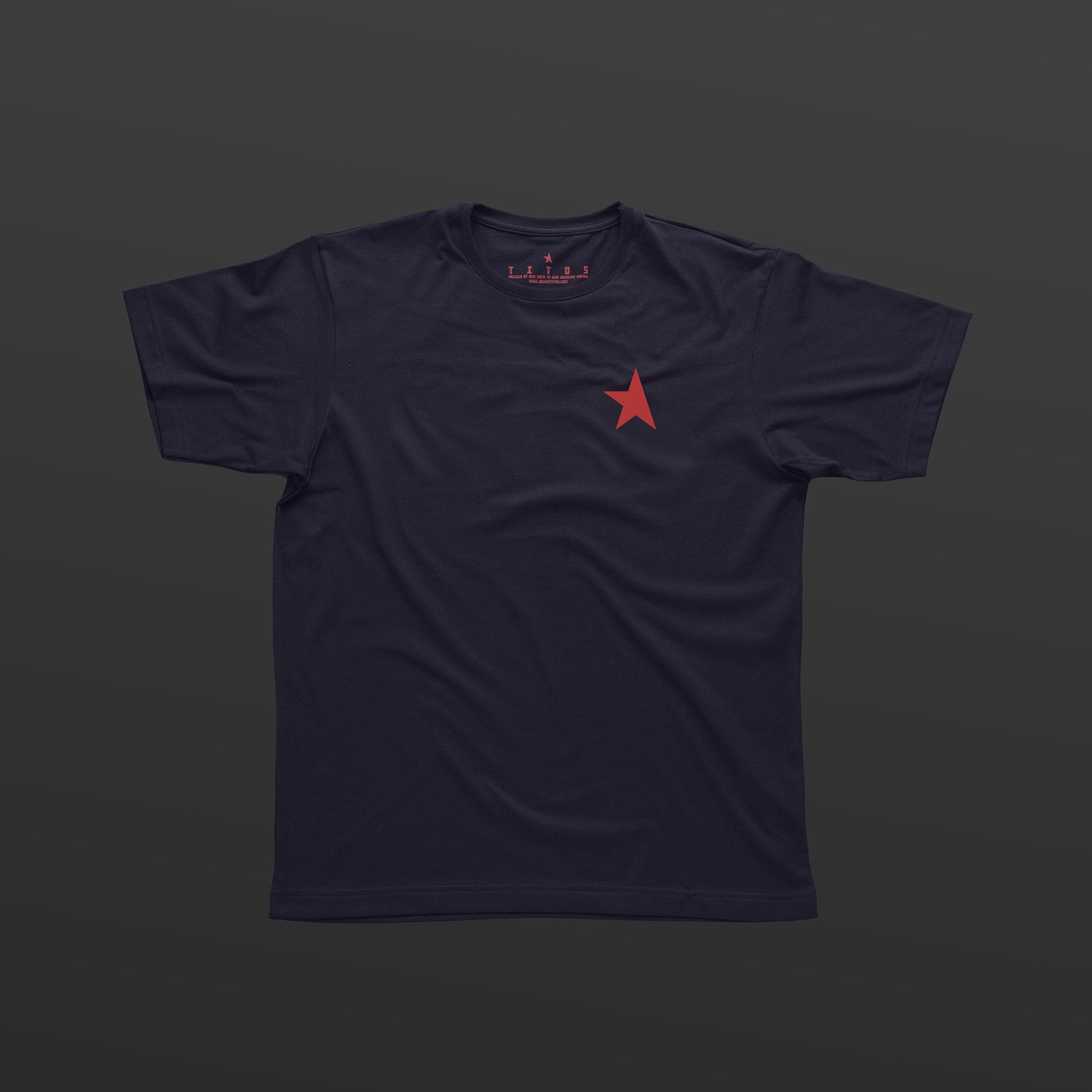 TITOS 17th t-shirt navy/red small star logo