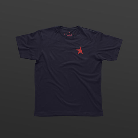 TITOS 17th t-shirt navy/red small star logo