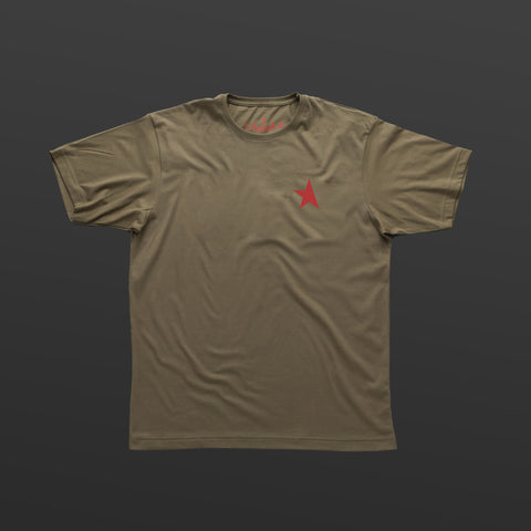 TITOS 17th t-shirt olive/red small star logo
