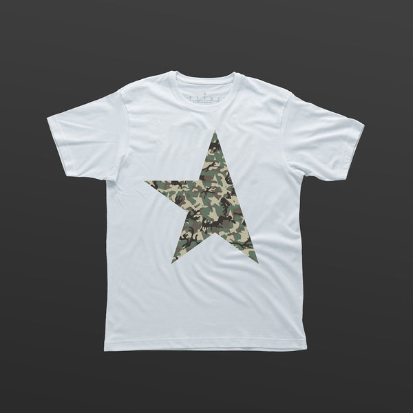 First T-shirt white/camo TITOS star logo
