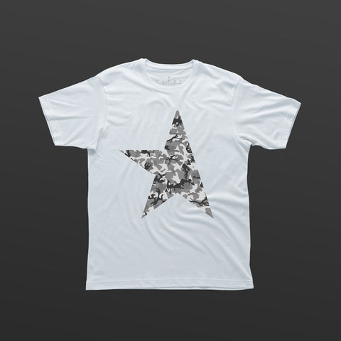 First T-shirt white/camo grey TITOS star logo