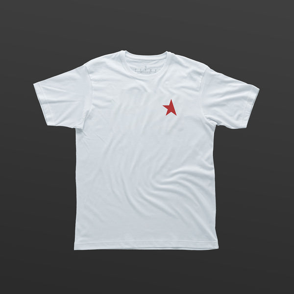 TITOS 17th t-shirt white/red small star logo