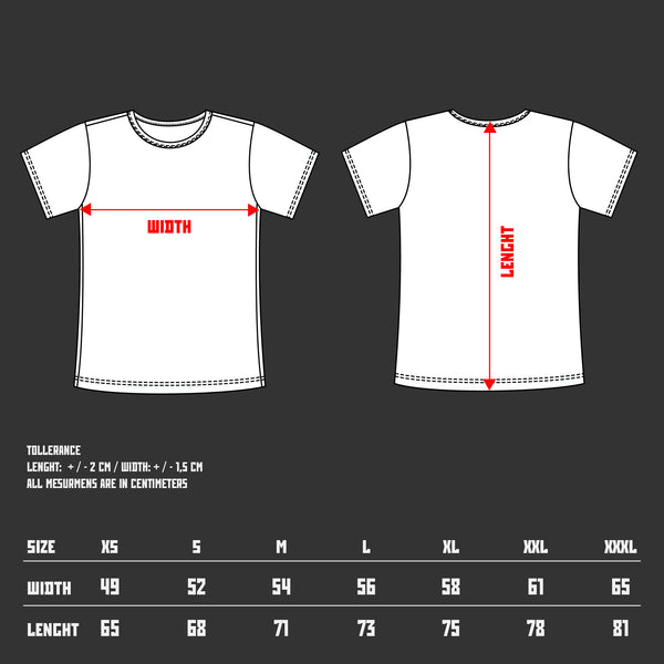 First T-shirt white/red TITOS star logo